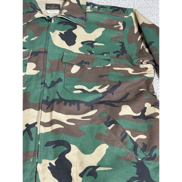 Deerskin Camo Jacket Men's Large 100% Cotton Pockets Hunting Outdoor Made in USA - Picture 2 of 6